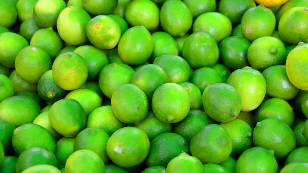 Limes, the logo icon of Lime Micromobility are piled up.