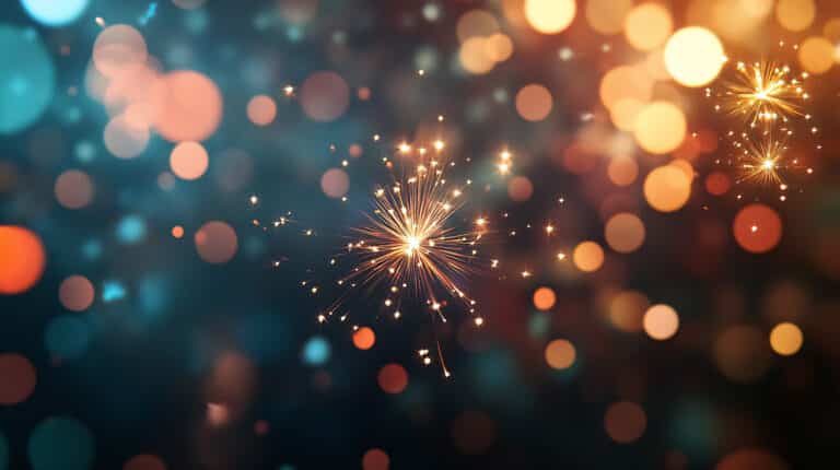 Abstract background with flashes of light and sparkles.